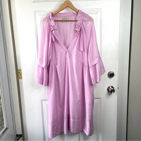 Lee Matthews Midi Pink Purple Dress Size 0 - Picture 1 of 6